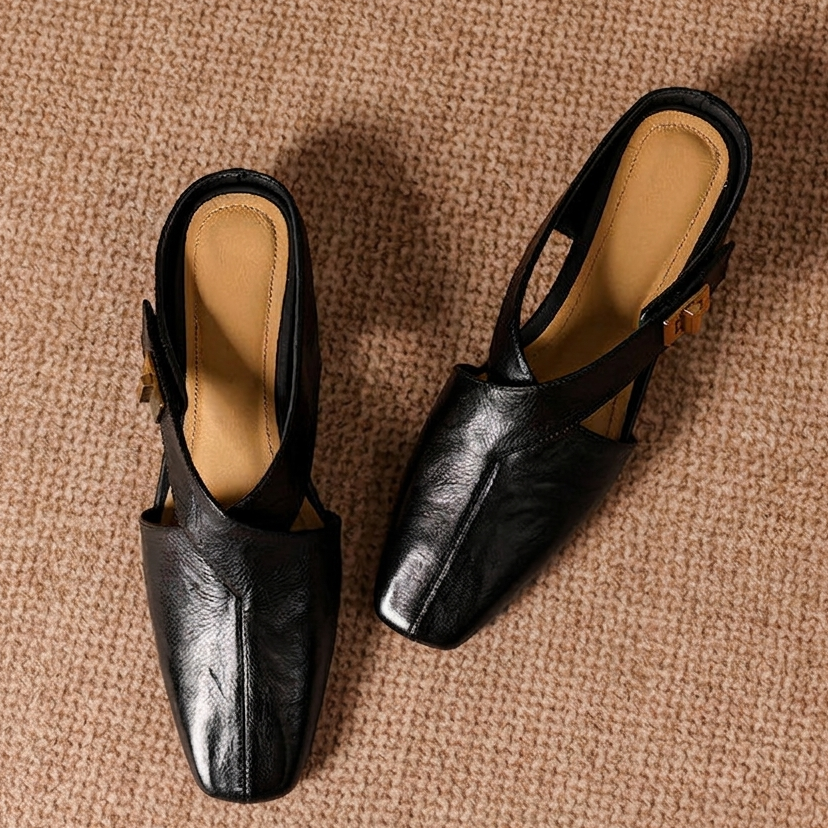 Ravessia Genuine Leather Mules