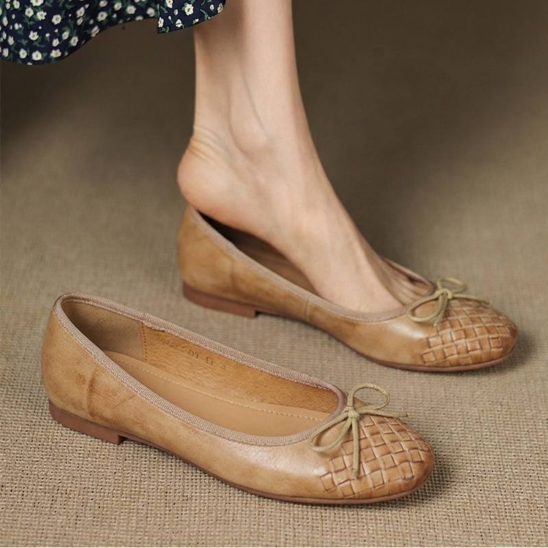 Vara Genuine Leather Flats