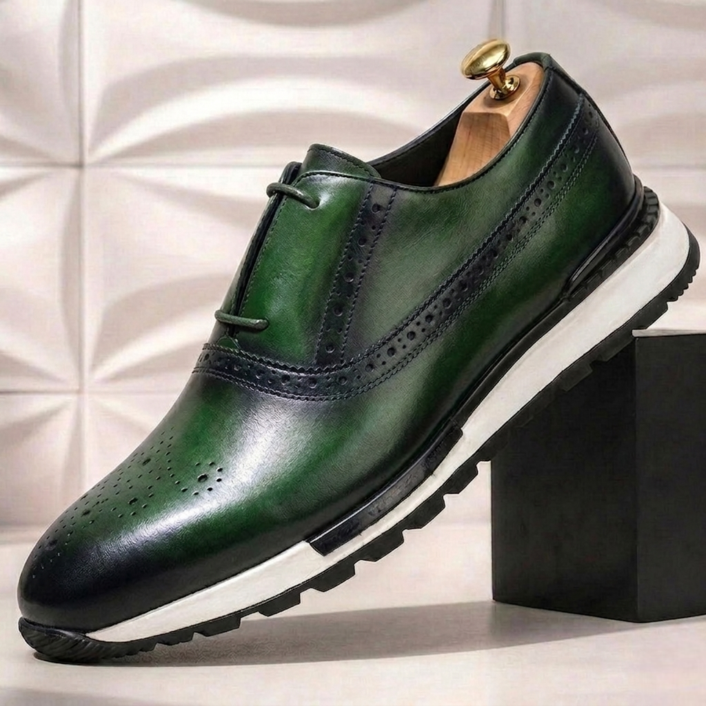 Luciano Cowhide Leather Sneakers