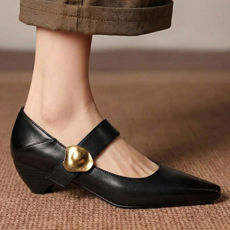 Alysa Genuine Leather Heels