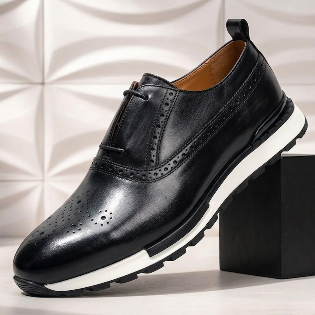 Giordano Cowhide Leather Sneakers