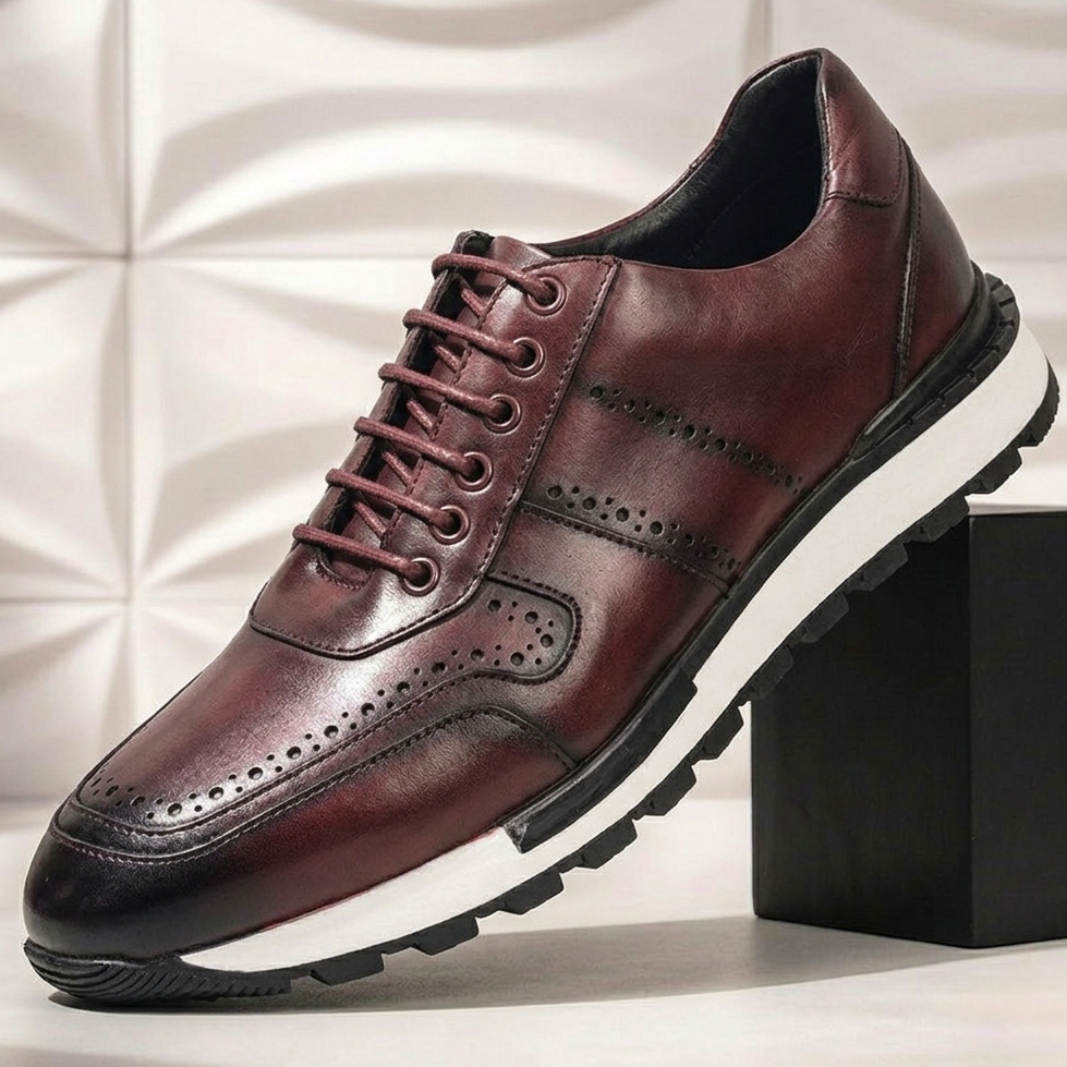 Fabio Cowhide Leather Sneakers