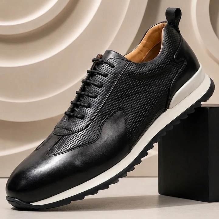 Taviano Cowhide Leather Sneakers