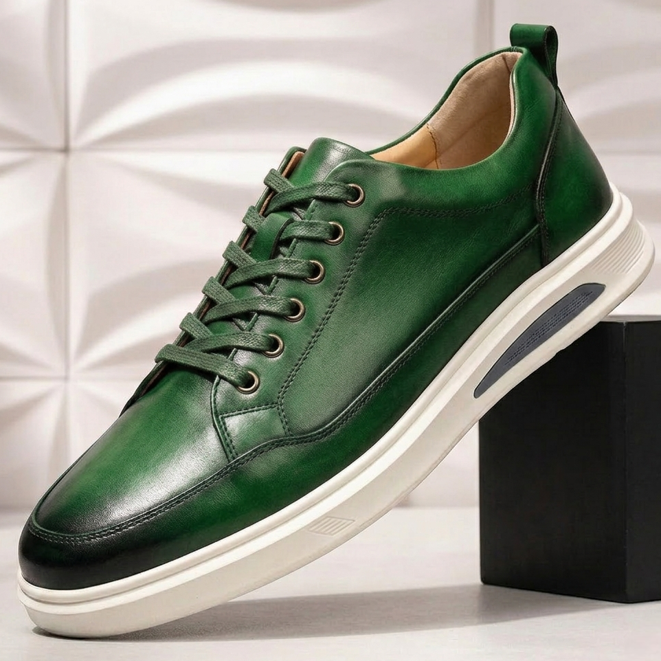 Orvian Cowhide Leather Sneakers