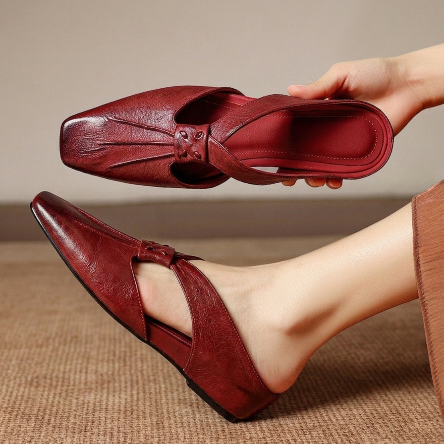 Lola Genuine Leather Mules