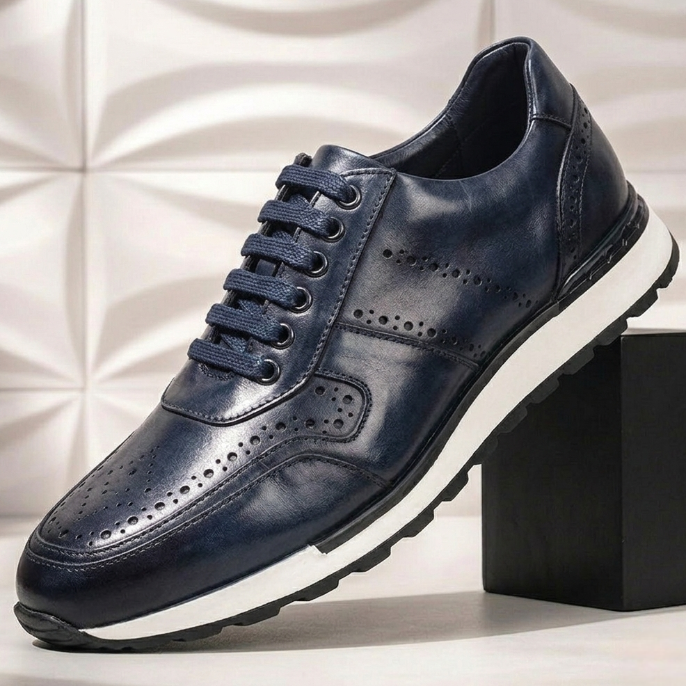 Fabio Cowhide Leather Sneakers