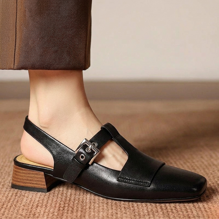 Varetta Genuine Leather Heels