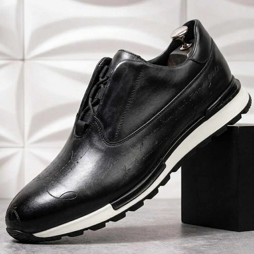 Eliano Cowhide Leather Sneakers