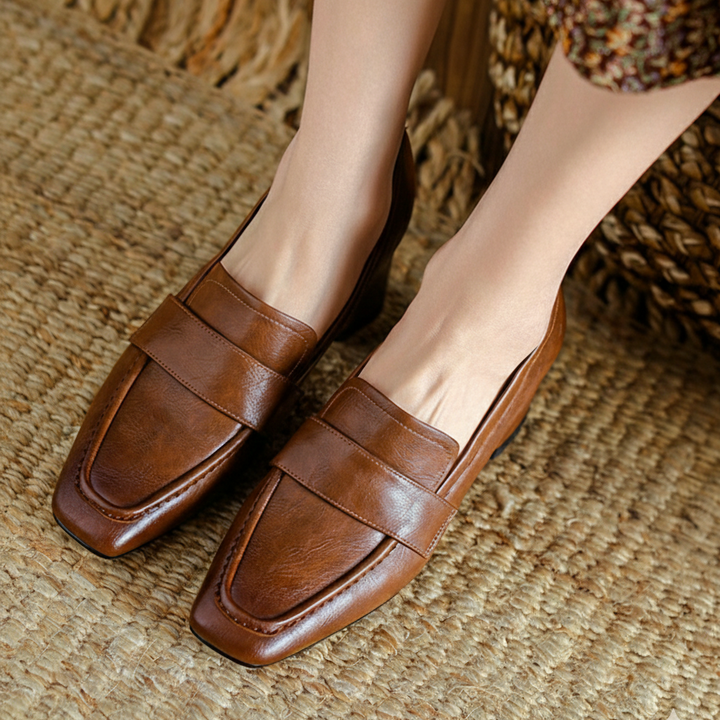 Nora Genuine Leather Heels