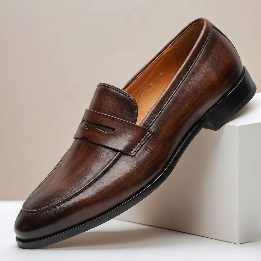 Bellarno Cowhide Leather Loafers
