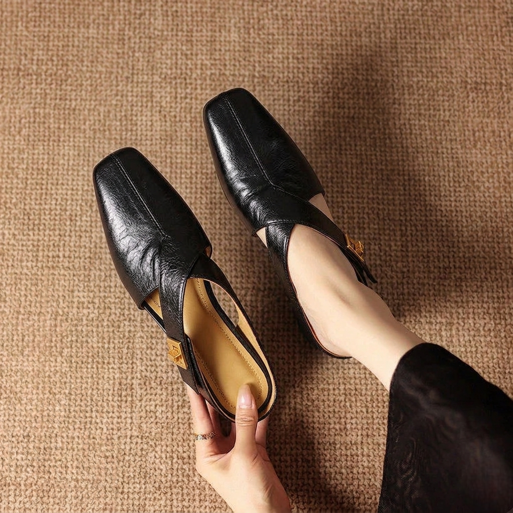 Ravessia Genuine Leather Mules