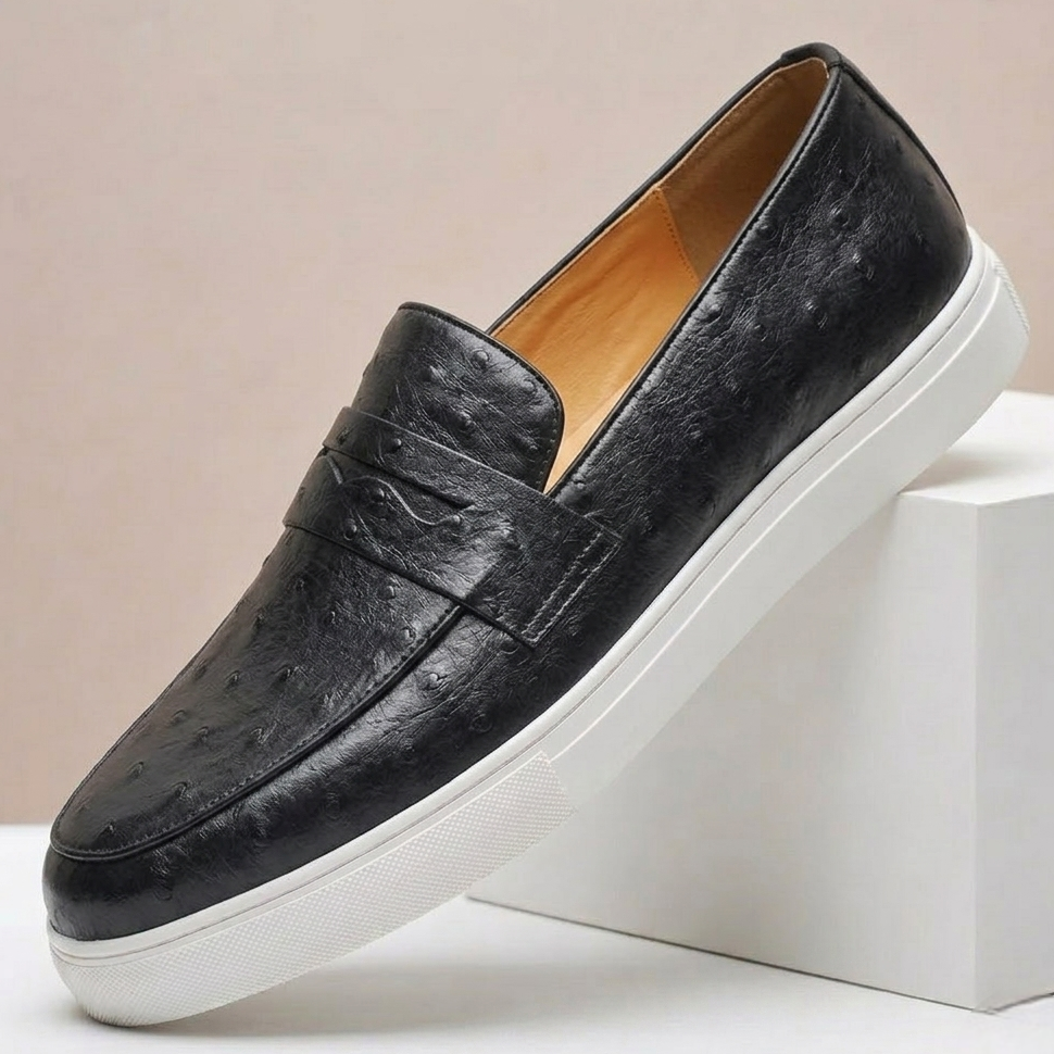 Castivio Cowhide Leather Loafers