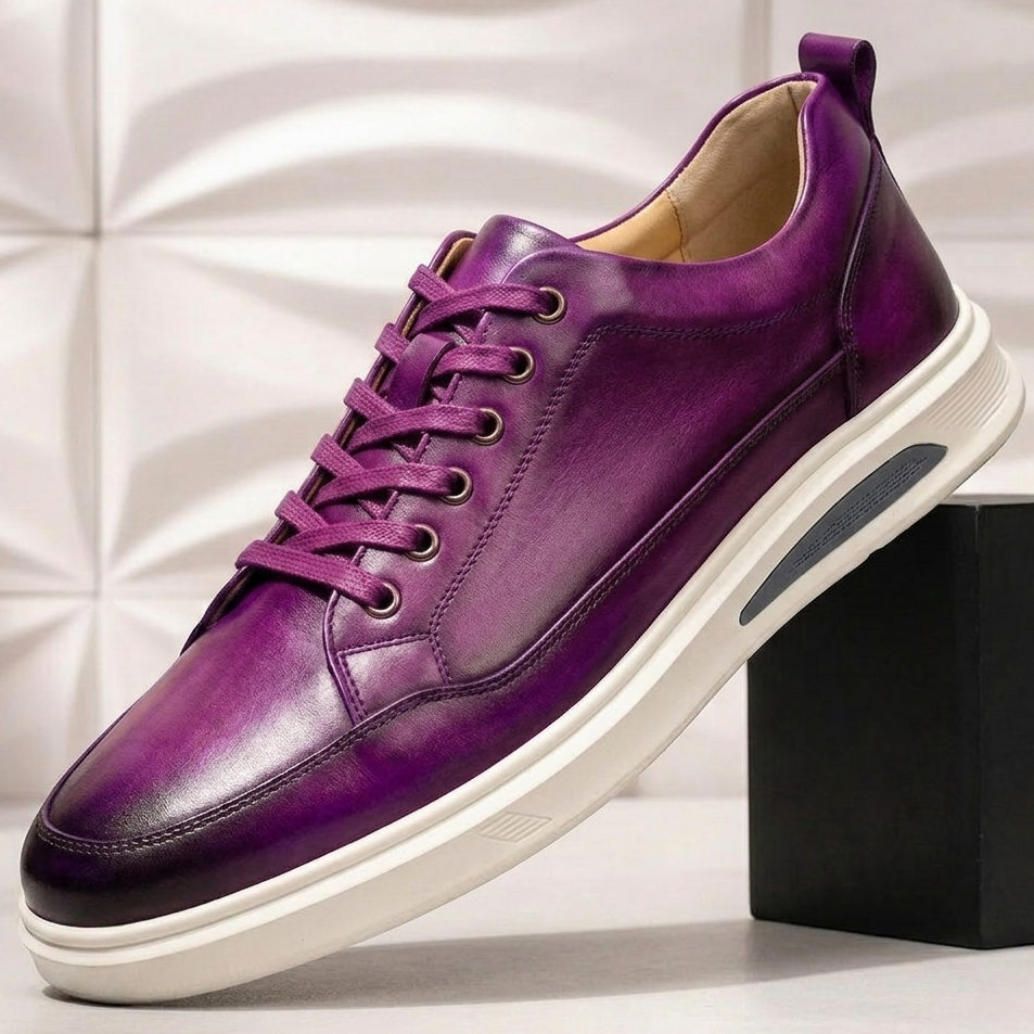 Orvian Cowhide Leather Sneakers