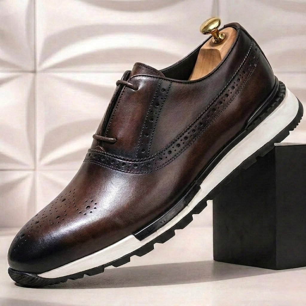 Luciano Cowhide Leather Sneakers