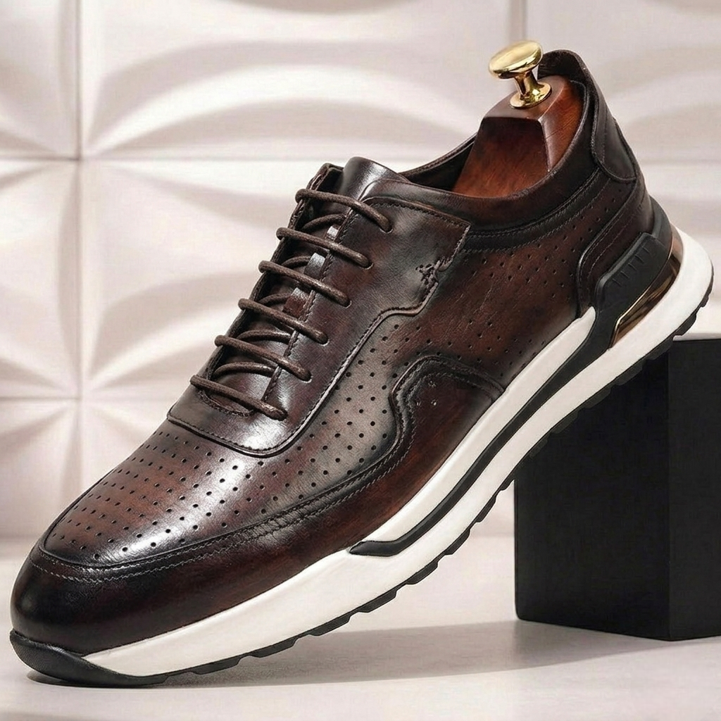 Valencia Cowhide Leather Sneakers