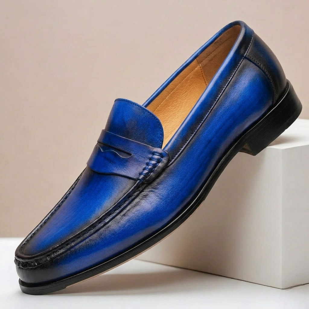 Romancia Cowhide Leather Loafers