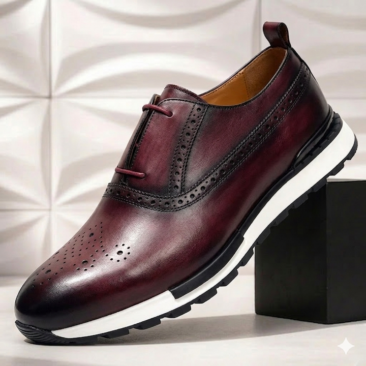 Giordano Cowhide Leather Sneakers