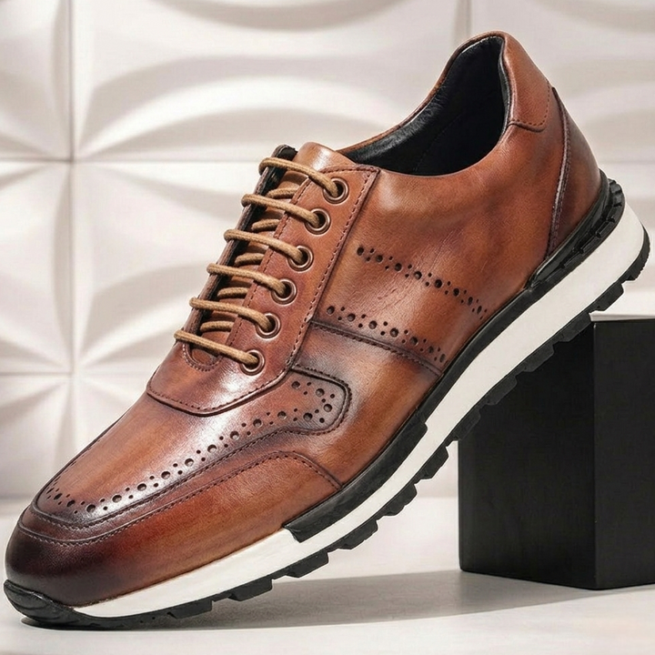 Fabio Cowhide Leather Sneakers