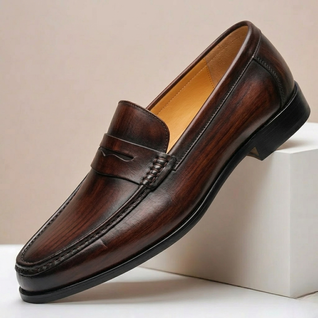 Romancia Cowhide Leather Loafers