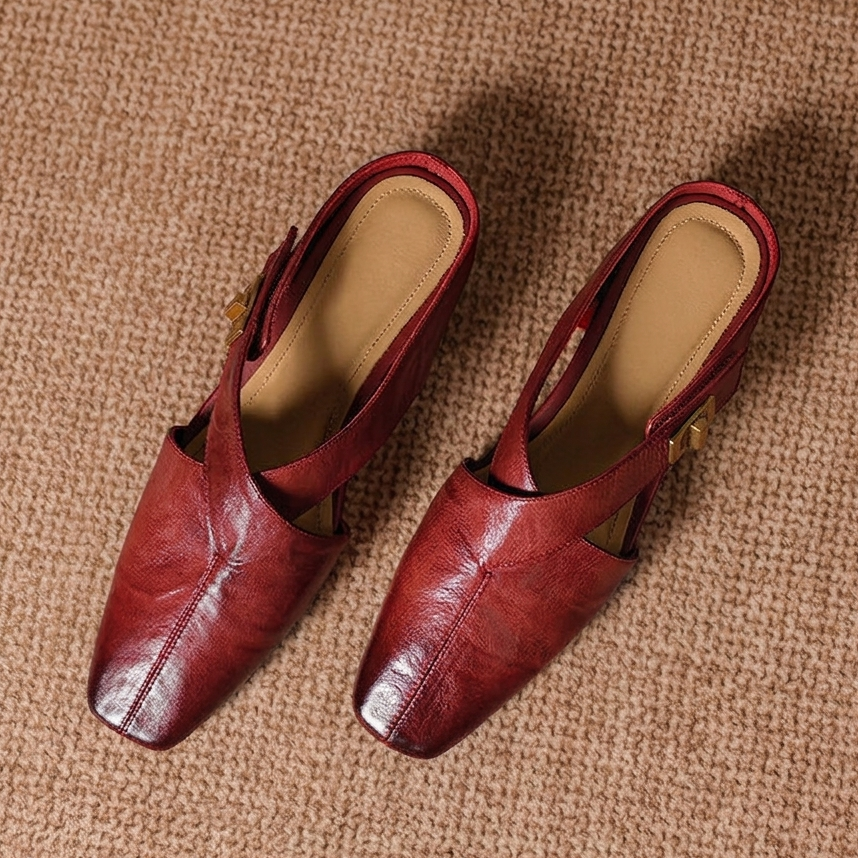 Ravessia Genuine Leather Mules