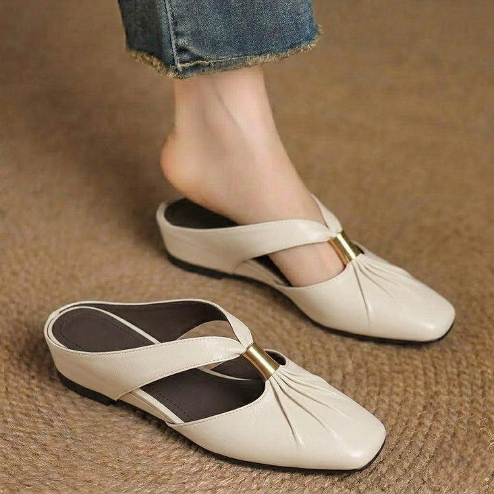 Almafi Genuine Leather Mules