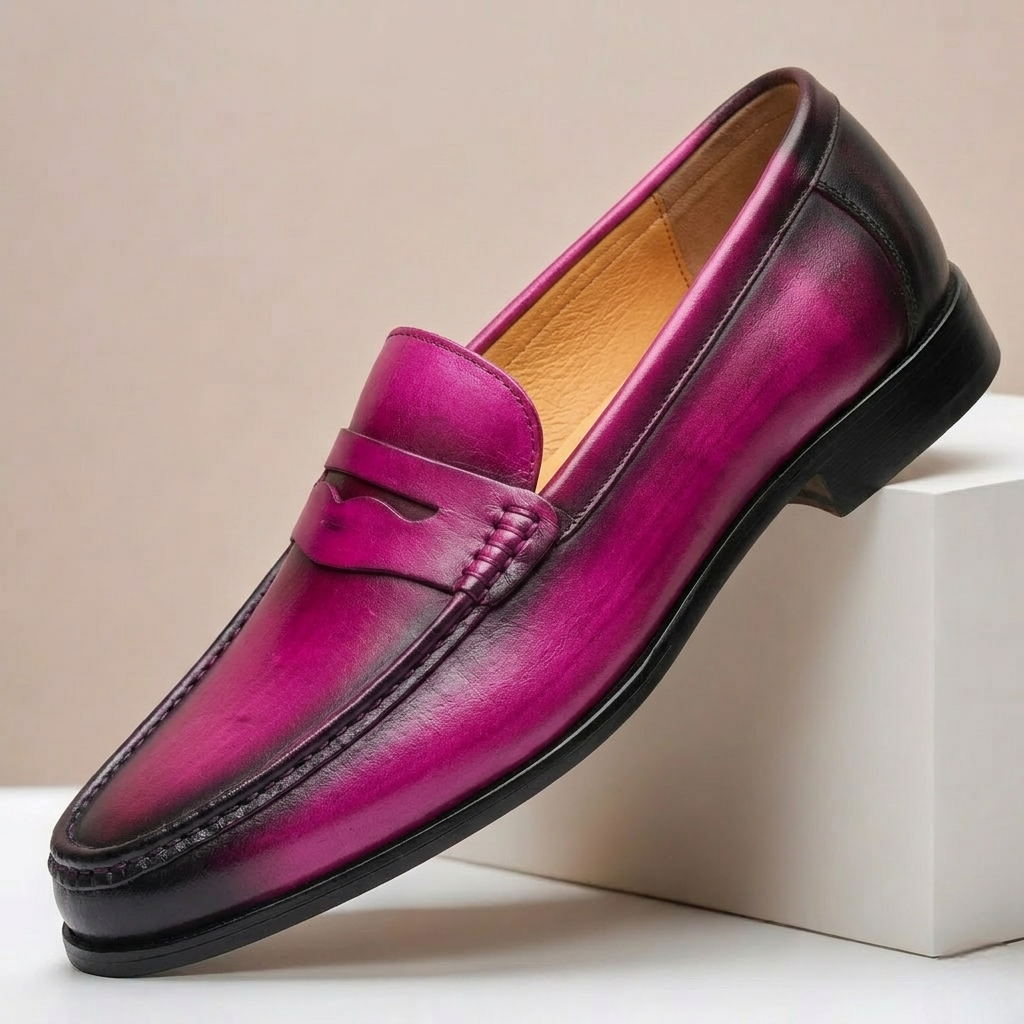 Romancia Cowhide Leather Loafers