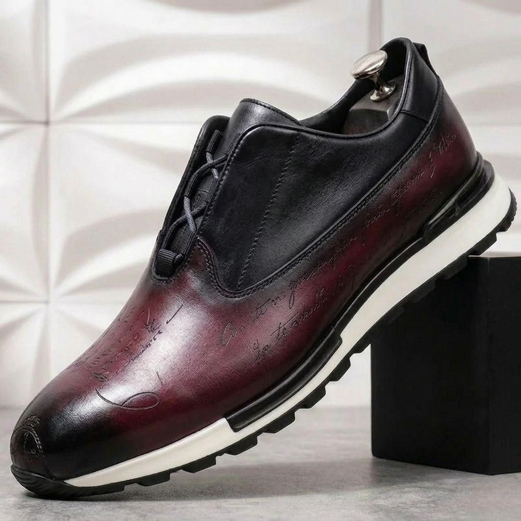 Eliano Cowhide Leather Sneakers