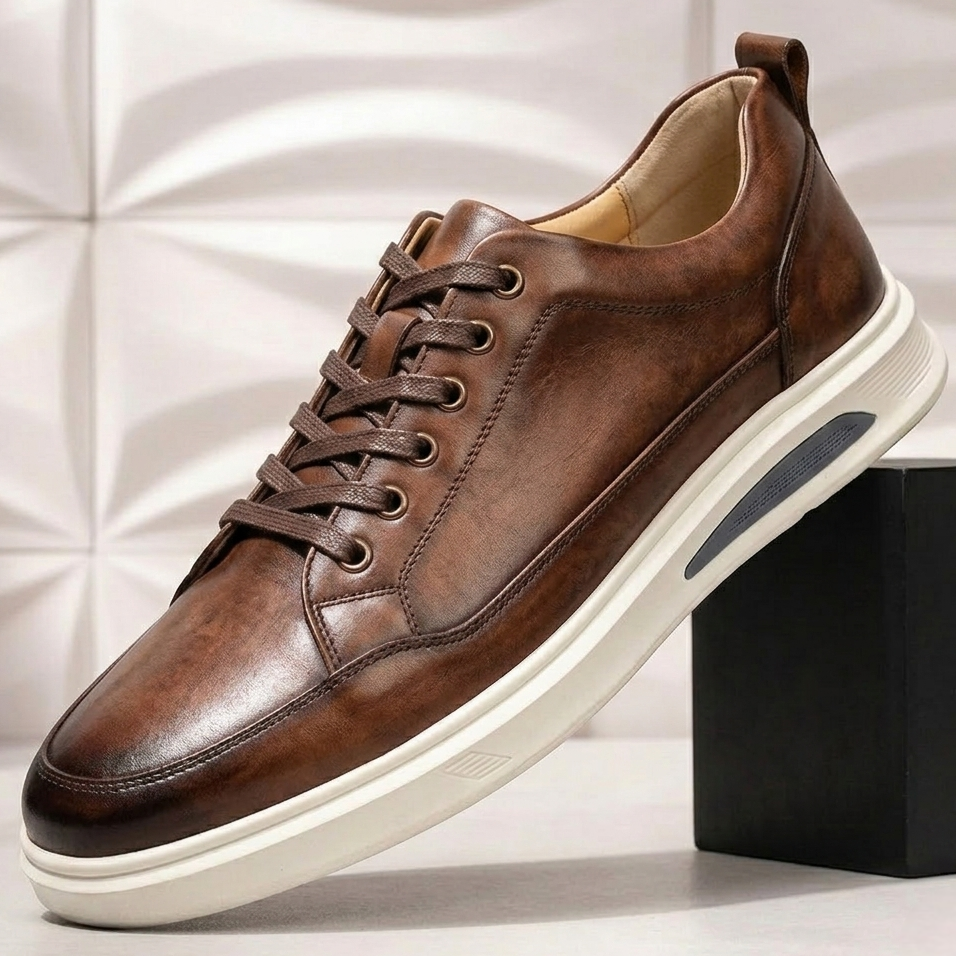 Orvian Cowhide Leather Sneakers