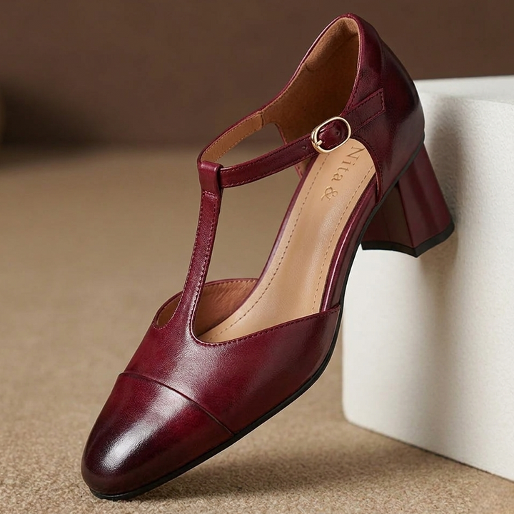 Helene Genuine Leather Heels