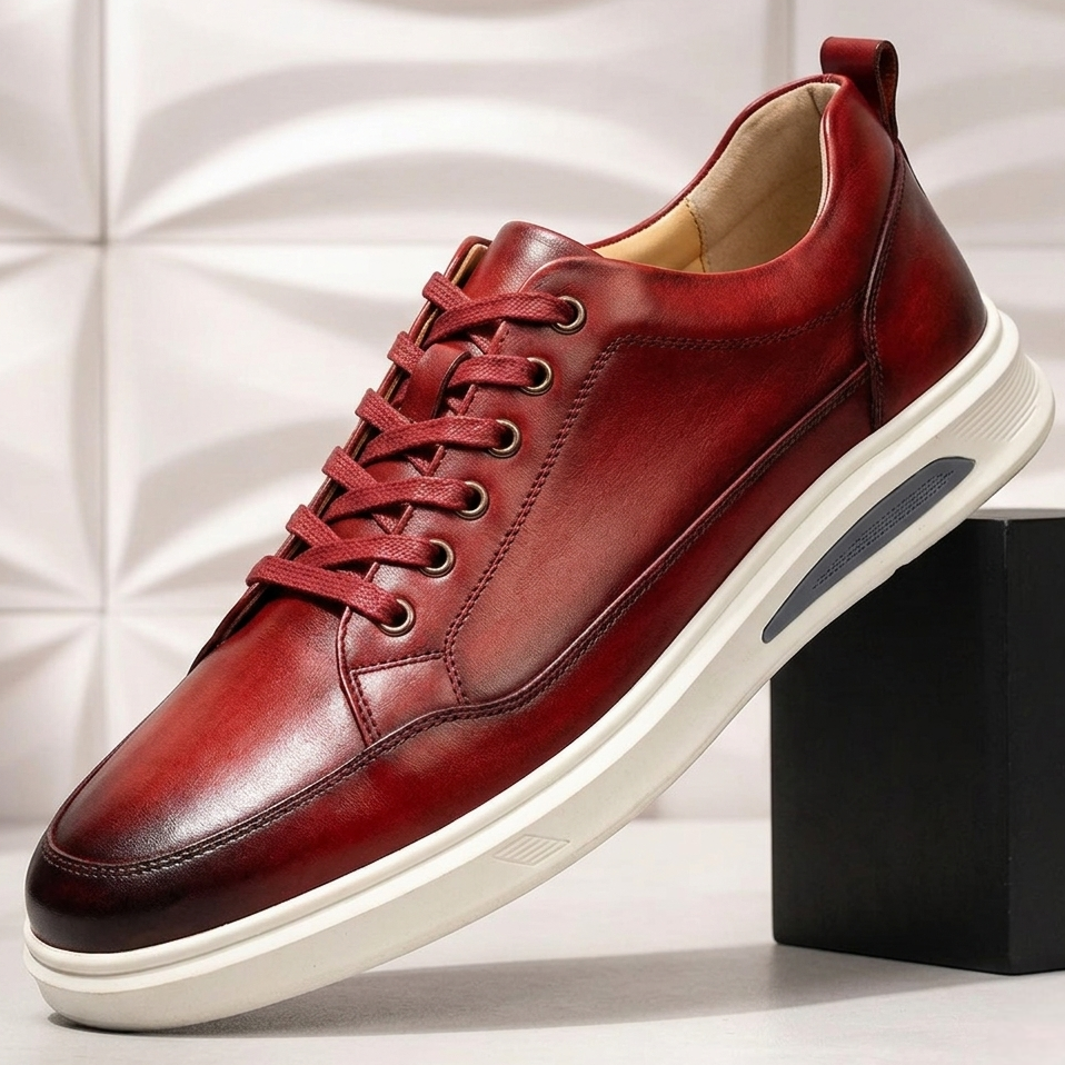 Orvian Cowhide Leather Sneakers