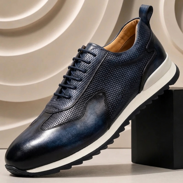 Taviano Cowhide Leather Sneakers