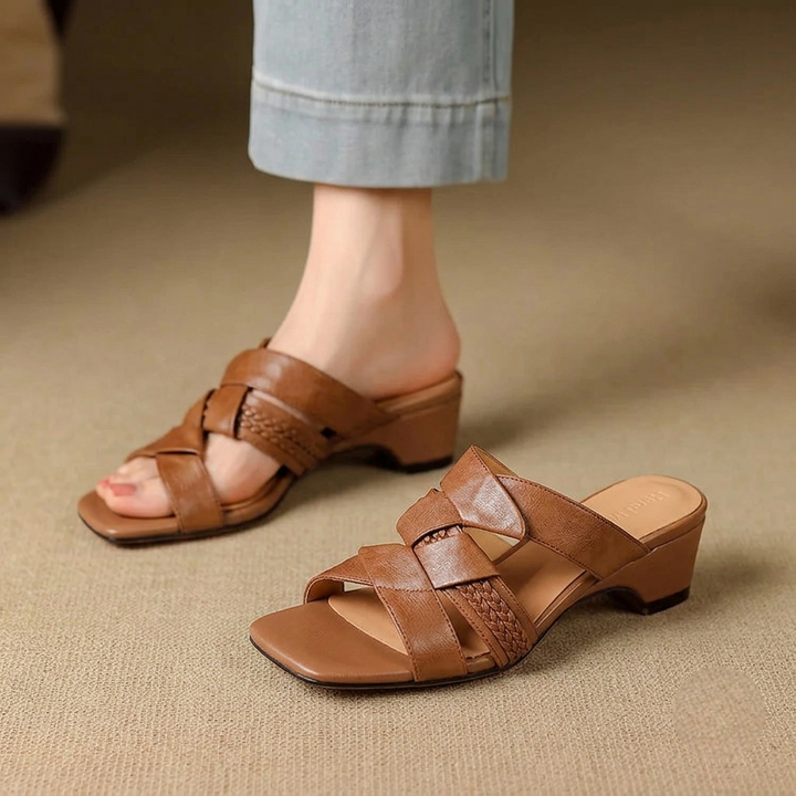 Elanora Genuine Leather Mules