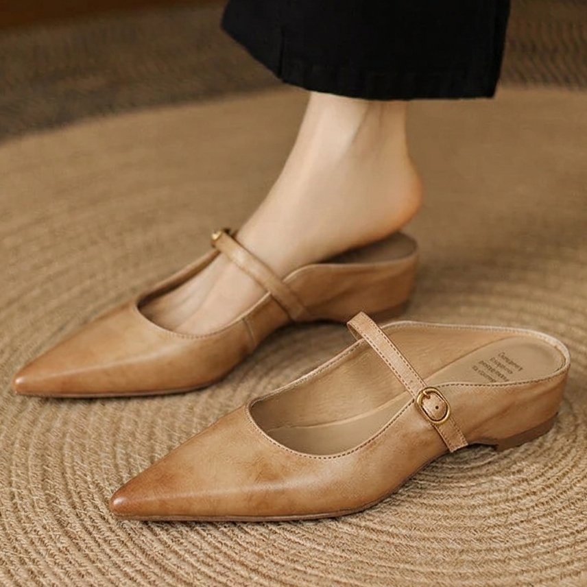 Liora Genuine Leather Mules