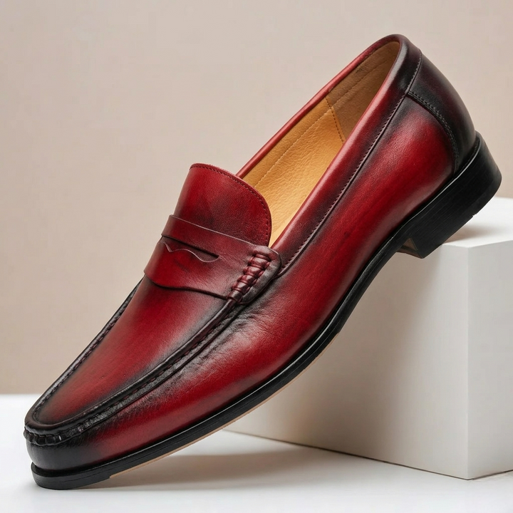Romancia Cowhide Leather Loafers