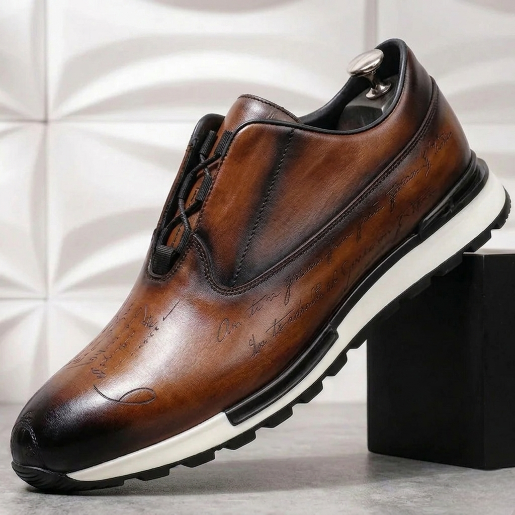 Eliano Cowhide Leather Sneakers