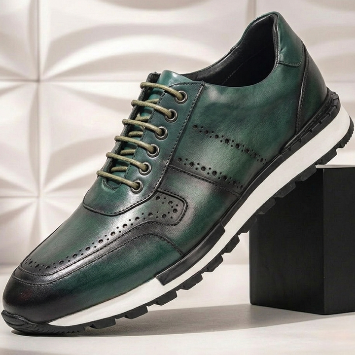Fabio Cowhide Leather Sneakers