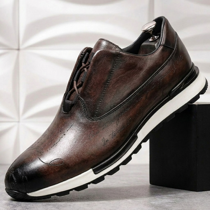 Eliano Cowhide Leather Sneakers