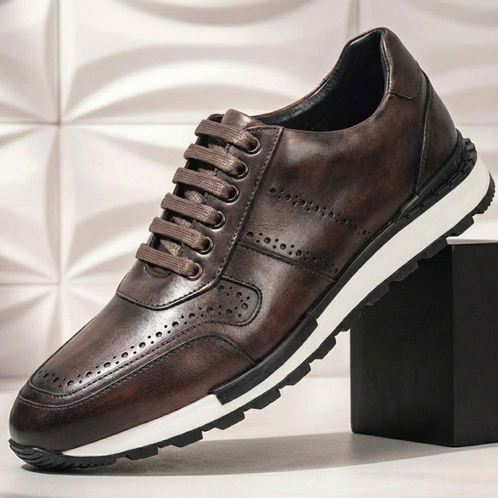 Fabio Cowhide Leather Sneakers