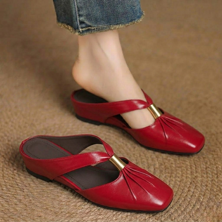 Almafi Genuine Leather Mules