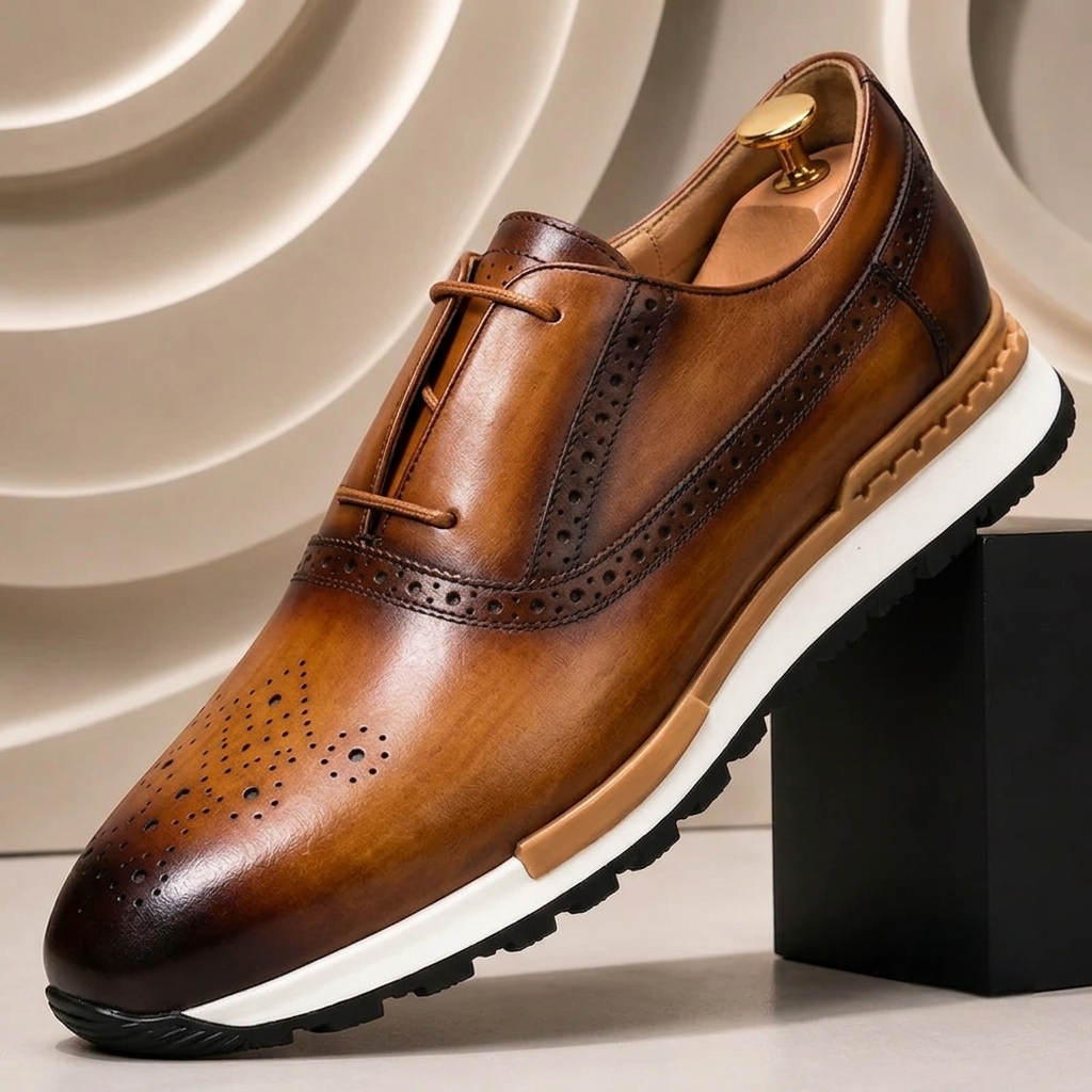 Calvano Cowhide Leather Sneakers