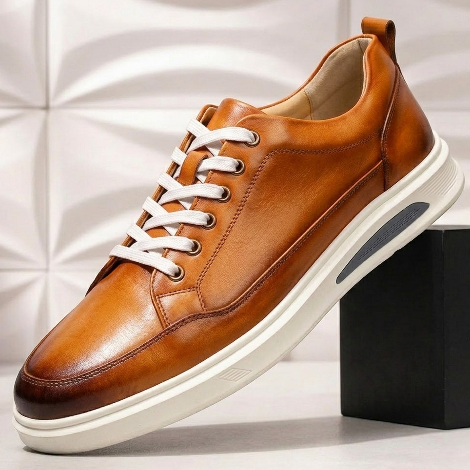 Orvian Cowhide Leather Sneakers