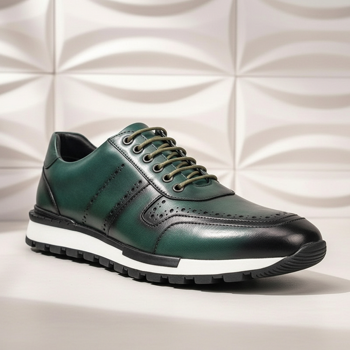 Fabio Cowhide Leather Sneakers
