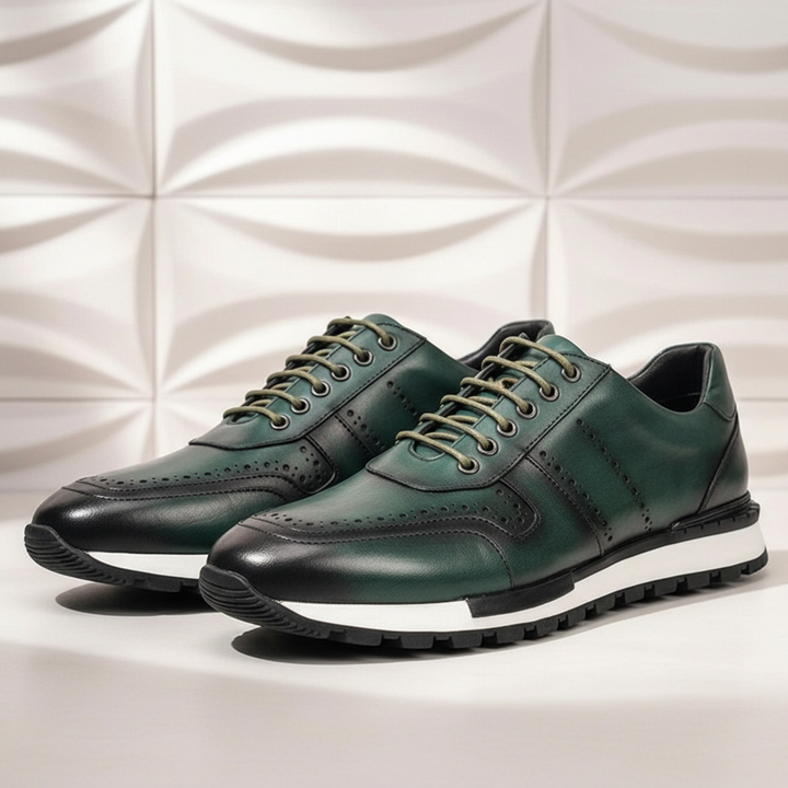 Fabio Cowhide Leather Sneakers