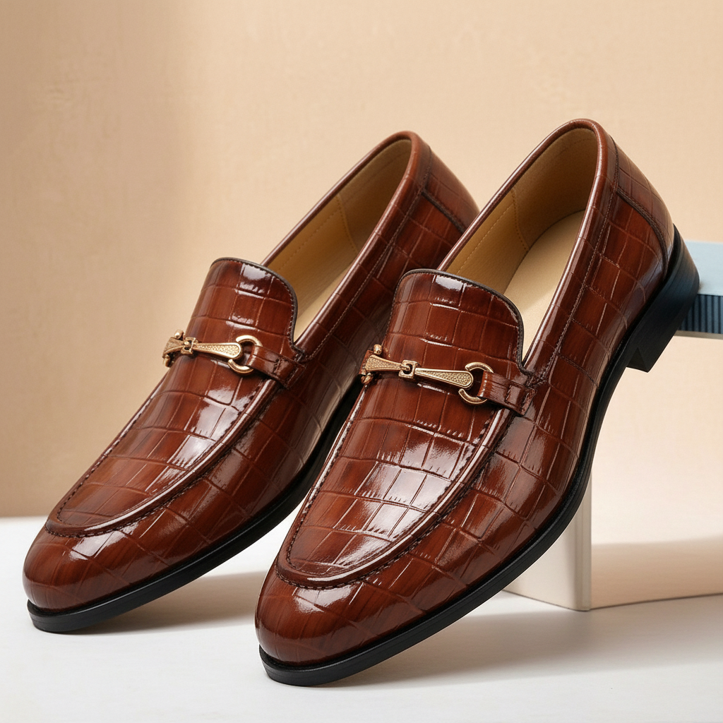 Allen Cowhide Leather Loafers