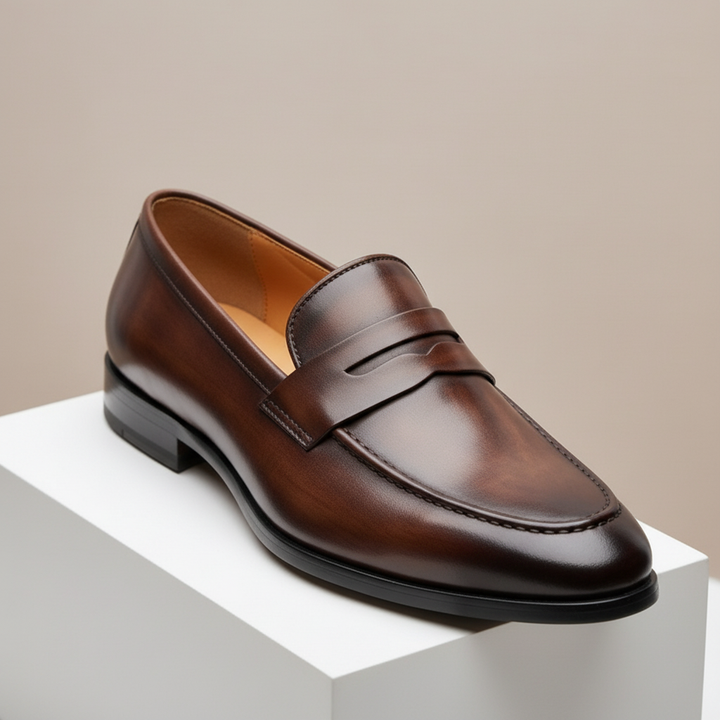 Bellarno Cowhide Leather Loafers
