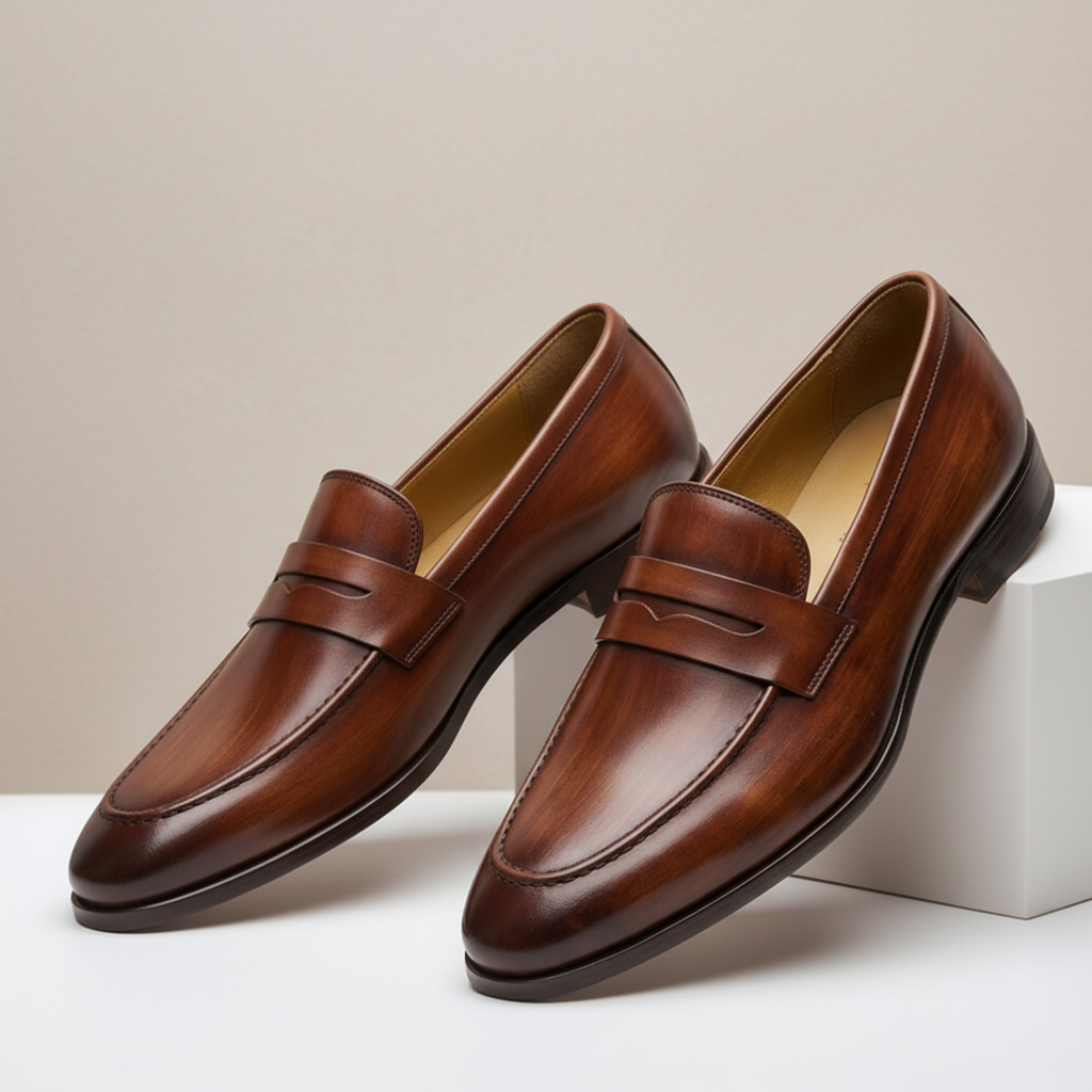 Bellarno Cowhide Leather Loafers