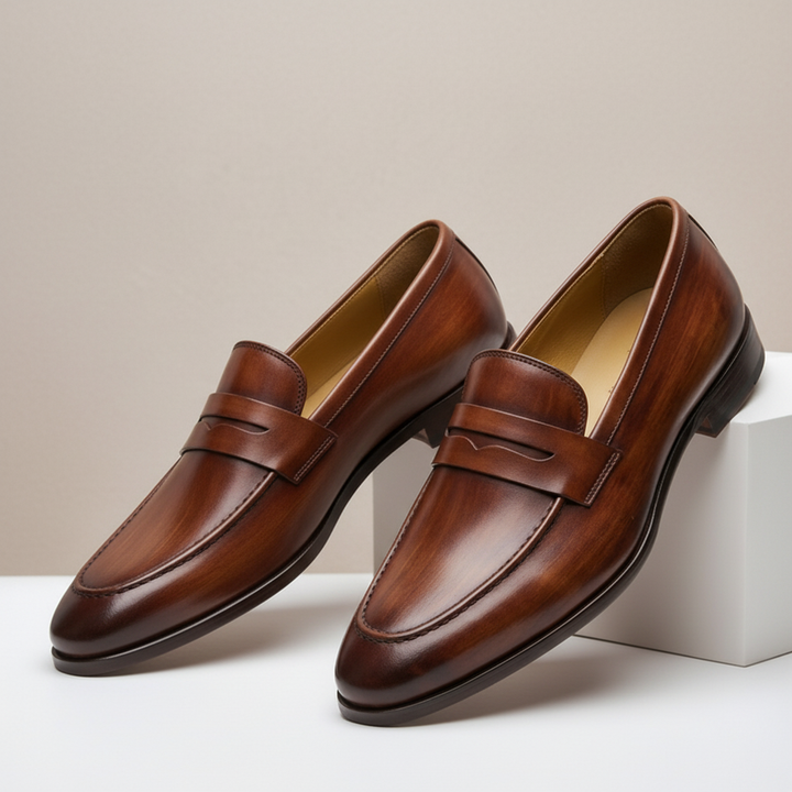 Bellarno Cowhide Leather Loafers