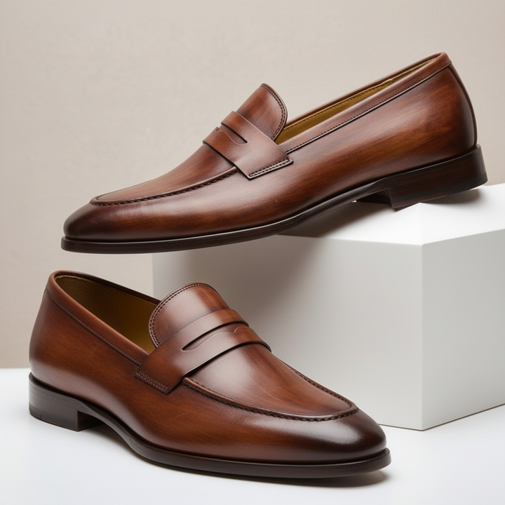 Bellarno Cowhide Leather Loafers
