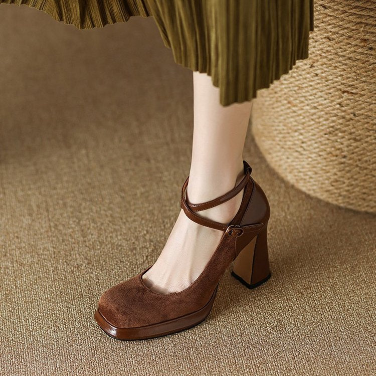 Aurora Genuine Leather Heels
