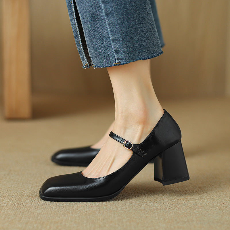 Roselle Genuine Leather Heels